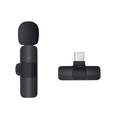 Cross-Border Wireless Lavalier Microphone One-To-Two Dual Microphone Radio Noise Reduction Outdoor Interview Conference Microphone Live Video