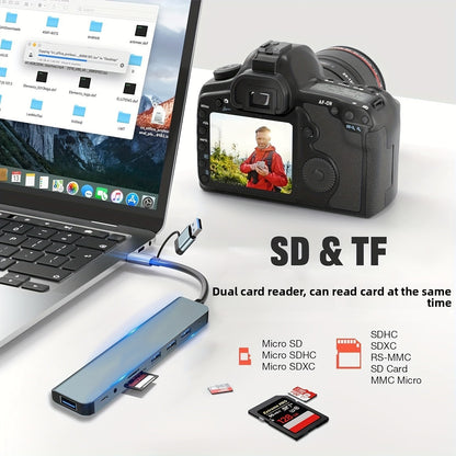 Multi-port USB 3.0 Hub with SD/TF Card Reader