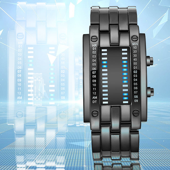 Digital Dual-Line Wrist Watch