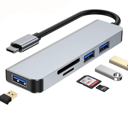Multi-port USB 3.0 Hub with SD/TF Card Reader